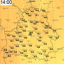 Карта температуры в Беларуси каждые 10 минут